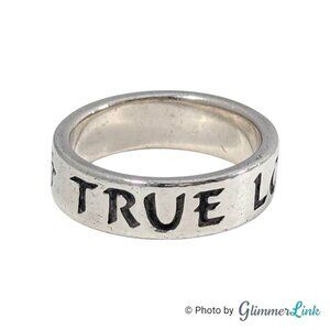 Vintage James Avery True Love Waits Sterling Silver Band Ring Size 6.75 US